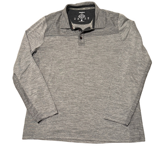 Flag & Anthem Mens Polo Shirt Pullover Golf Sweater Grey Large L Casual